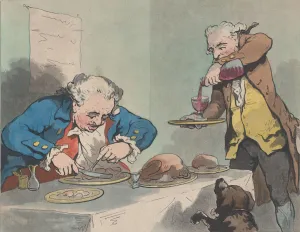 At Dinner, November 5, 1792. November 5, 1792. Creator: Thomas Rowlandson