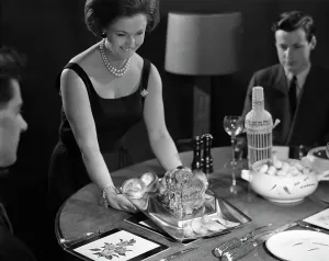 Beef Prints: Dinner served, 1964. Artist: Michael Walters