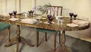 Decorative Art 1937 Gallery: Dinner-table arranged by Harrods Ltd. London, 1937. Creator: Unknown