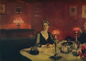 A Dinner Table at Night, 1884. Artist: John Singer Sargent