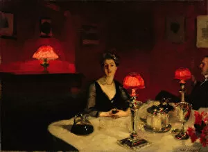 A Dinner Table at Night, 1884. Artist: Sargent, John Singer (1856-1925)