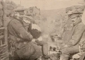 Dinner in the trenches, c1915 (1928)