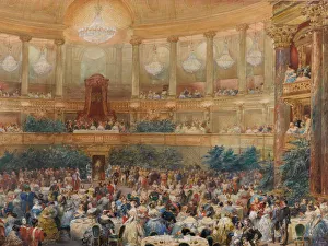 Dinner Prints: The dinner at Versailles in the presence of Napoleon III