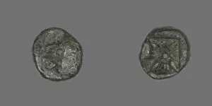 Diobol (Coin) Depicting a Lion, 395-377 BCE or 478 BCE and later. Creator: Unknown