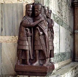 Images Dated 4th May 2007: Diocletian (245-313), Roman emperor (284-305), porphyry sculpture outside of San Marco in Venice