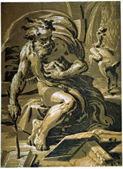 Philosopher Collection: Diogenes, after 1527. Artist: Ugo da Carpi