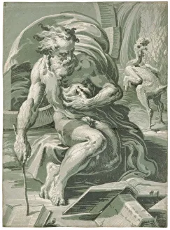 Diogenes, after 1527. Creator: Ugo da Carpi (1480-1532)