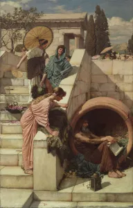 Pre Raphaelites Gallery: Diogenes, 1882. Artist: Waterhouse, John William (1849-1917)