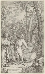 Rosa Salvator Prints: Diogenes Casting Away His Bowl, 1615-1673. Creator: Salvator Rosa