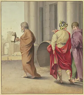 Lantern Prints: Diogenes looking for people. Creator: Carl Friedrich Wendelstadt