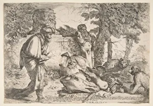 Lantern Prints: Diogenes searching for a honest man, ca. 1645-47. Creator: Giovanni Benedetto Castiglione