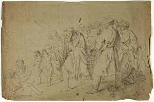 Pen And Ink Drawing Collection: Diogenes Searching for an Honest Man, n.d. Creator: Unknown