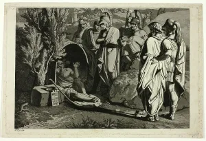 Generals Prints: Diogenes in His Tub with Alexander and His Generals, 1810. Creator: Carl Russ