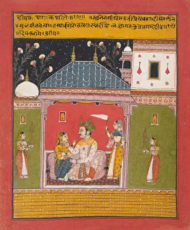 Akbar Collection: Dipak Raga: Folio from a Ragamala Series (Garland of Musical Modes), 1630-40. Creator: Unknown