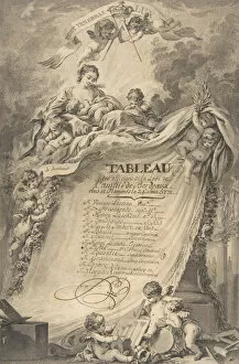 Compass Collection: Diploma for the Freemasons of Bordeaux, after Francois Boucher, 1766