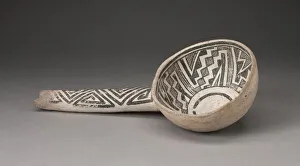 Zig Zag Prints: Dipper or Ladle with Interlocking Zigzag and Step-Fret Designs, A. D. 1000 / 1300