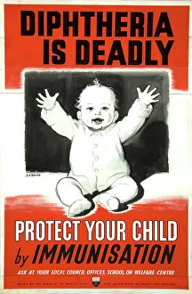 The National Archives Prints: Diptheria is deadly. Protect your child by immunisation
