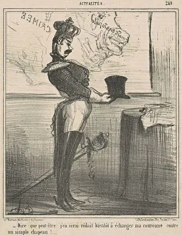 Dire que peut-être j'en serai réduit... 19th century. Creator: Honore Daumier