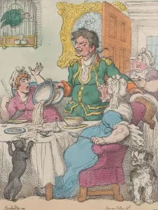 Directions to Footmen, November 10, 1807. November 10, 1807. Creator: Thomas Rowlandson