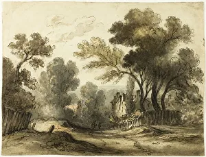 Dirt Road Landscape (recto), n.d. Creator: James Robertson