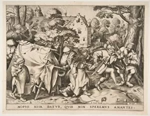 Bridegroom Gallery: The Dirty Bride or the Marriage of Mopsus and Nisa, 1570. Creator: Pieter van der Heyden