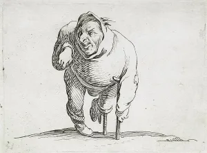 Etching With Engraving Prints: A Disabled Man with a Crutch and a Wooden Leg, 1616. Creator: Jacques Callot