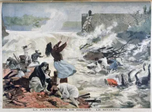 Harbour Front Prints: The Disaster at Bouzey, 1895. Artist: F Meaulle