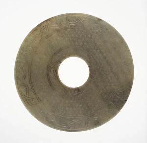 2nd Century Bc Collection: Disc (bi), Eastern Zhou period or Western Han dynasty, 3rd / 2nd century B.C