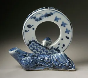 Fuji Prints: Disc-Shaped Okimono, or Desk Screen