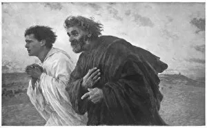 Sepulchre Gallery: The Disciples Peter and John Running to the Sepulchre on the Morning of the Resurrection, c1898