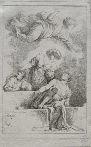 1732 1806 Prints: The Disciples at the Tomb, 1764. Creator: Jean-Honore Fragonard (French, 1732-1806)