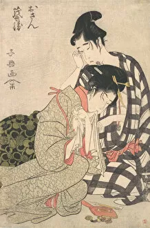 Crying Collection: Disconsolate Lovers, ca. 1800. Creator: Momokawa Shiko