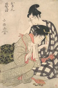 Emotional Prints: Disconsolate Lovers, ca. 1800. Creator: Momokawa Shiko