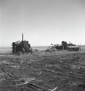 Tractor Prints: Discouraged farmers have been leaving this area over a period of years