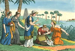 The Discovery of Moses, (19th century?). Artists: Weenix, N v d Linden