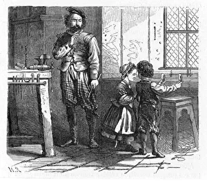 Optics Prints: Discovery of the principle of the telescope, 17th century (1863)