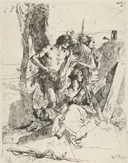 The Discovery of the Tomb of Punchinello, from the Scherzi, ca. 1743-50