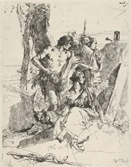 Mr Punch Gallery: The Discovery of the Tomb of Punchinello, from the Scherzi, ca. 1743-50