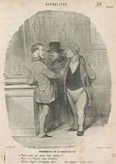Constitution Prints: Discussion de la constitution, 19th century. Creator: Honore Daumier