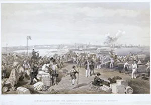 Crimean War 1853 1856 Prints: Disembarkation of the Expedition to Kertch at Kamish Bournou, 1855. Artist: E Walker