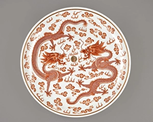 Enamel Prints: Dish, 1885-1908. Creator: Unknown