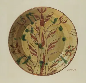 Angus Charlotte Prints: Dish, 1935/1942. Creator: Charlotte Angus