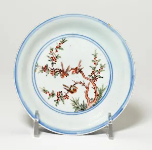 Overglaze Prints: Dish with Birds on Flower Branches, Ming dynasty (1368-1644)