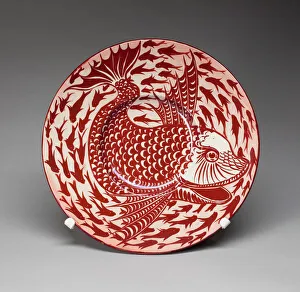 Faience Gallery: Dish, England, c. 1880. Creator: William de Morgan