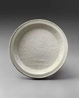 Mold Collection: Dish with Mandarin Ducks in a Lotus Pond, Jin dynasty (1115-1234), 12th century