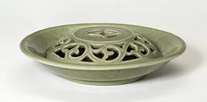 Domed Collection: Dish with Openwork Dome and Floral Scrolls, Ming dynasty (1368-1664), 15th century