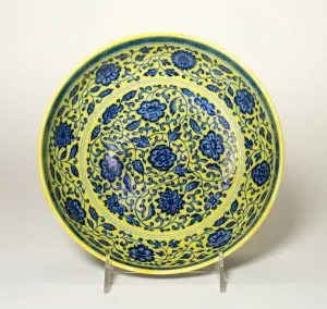 Yongzheng Period Prints: Dish with Peony and Lotus Flowers, Qing dynasty, Yongzheng reign mark (1723-1735)