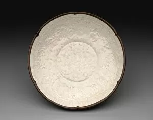 Mold Collection: Dish with Peony Sprays and Four Boys, Jin dynasty (1115-1234), 12th century