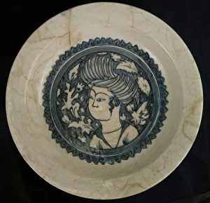 Dish with a Portrait of a Man, Northwestern Iran, 17th century. Creator: Unknown