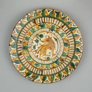 Sgraffito Prints: Dish with Rampant Lion, Northern Italy, 1500 / 1600. Creator: Unknown